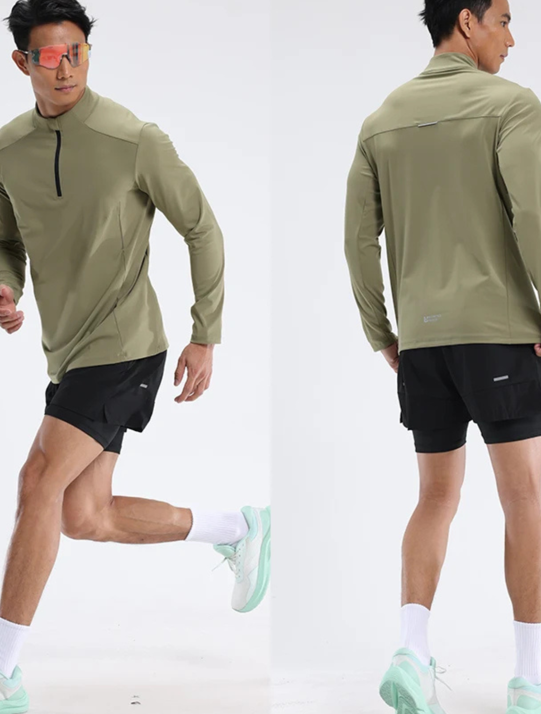 Camiseta Fitness Manga Longa com Zíper Easy