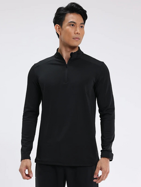 Camiseta Fitness Manga Longa com Zíper Easy